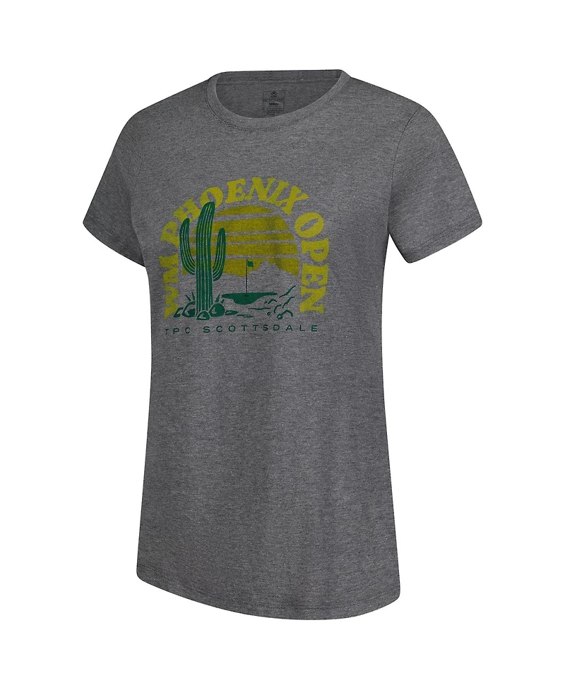 Ahead Women's Heather Gray 2025 Wm Phoenix Open Cactus Danby Tri-Blend T-Shirt