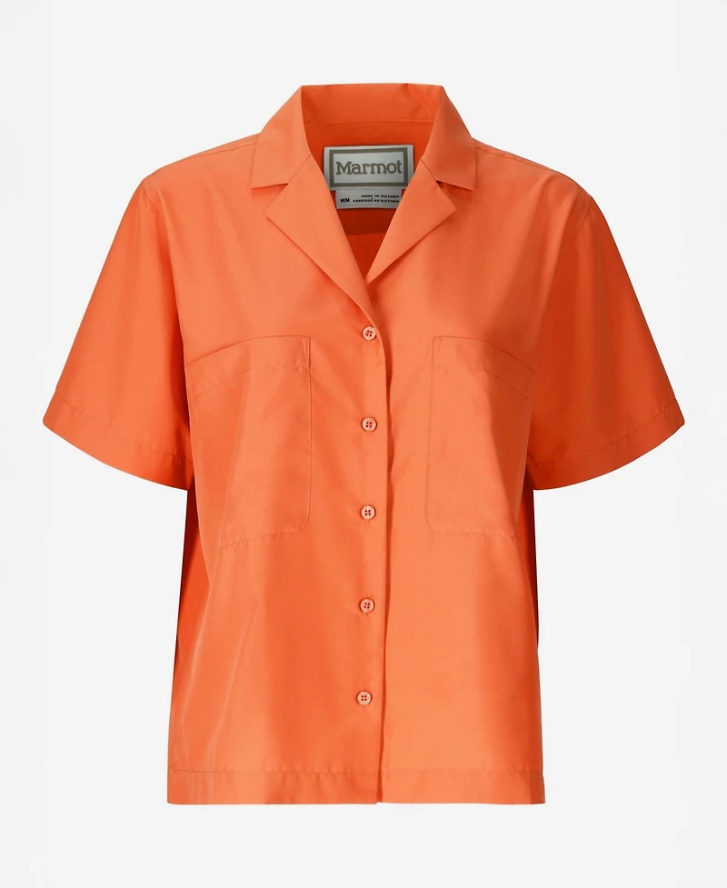 Marmot Women's Air Exchange Upf 40 Camp Short Sleeve Collar Shirt