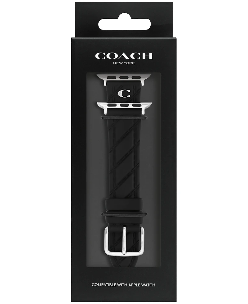 Coach Women's Quilted Silicone Apple Watch Strap 38mm, 40mm