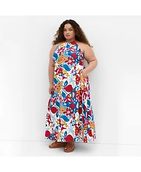 City Chic Plus Mosaic Maxi Dress