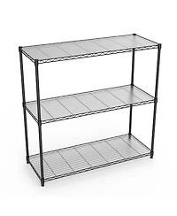 3 Tier Wire Shelving Unit, 1050 Lbs Nsf Height Adjustable Metal Garage Storage Shelves, Heavy Duty Storage Wire Rack Metal Shelves