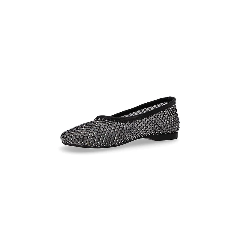 Lorain Mesh Glow Black Ballet Flats