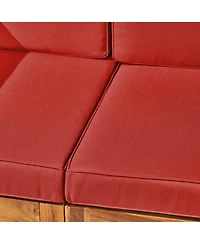 Streamdale Acacia Wood Outdoor Loveseat Set with Coffee Table