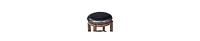 Wood Counter Stool – 360° Swivel Seat with Faux Leather Upholstery