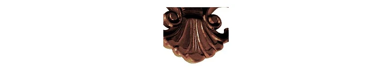 Rustic Handcrafted Wooden Wall Shelf with Elegant Floral Carvings