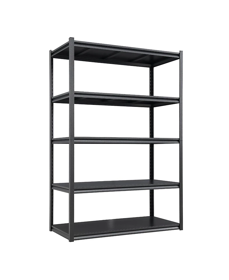 72"H 5 Tier Metal Shelves for Storage Garage Shelving 2000LBS Heavy Duty Storage Shelves Adjustable Garage Shelf Industrial Shelving Unit Storage Util