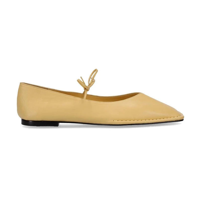 Sway Vanilla Leather Ballet Flats