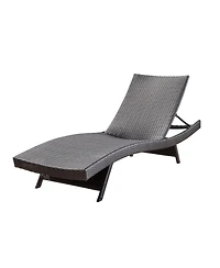Streamdale Brown Wicker Adjustable Lounge Chair Set
