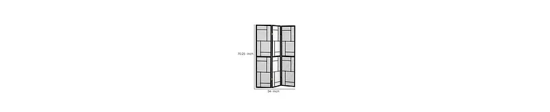Wooden 3-Panel Folding Screen – Modern Design for Home & Office