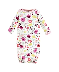 Touched by Nature Baby Girls 3Pk Organic Interlock Gowns