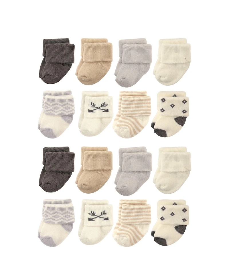 Hudson Baby Boys Unisex Plush Cotton-Blend Terry Socks