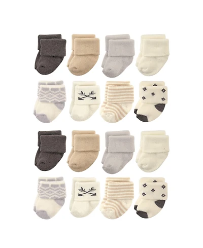 Hudson Baby Boys Unisex Plush Cotton-Blend Terry Socks