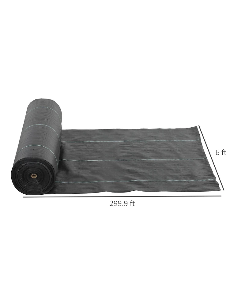 Outsunny 6FT x 300FT Weed Barrier Landscape Fabric, Weed Control Fabric