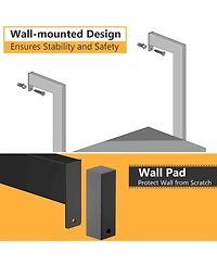 5-Tier Wood Look Ladder Shelf with Metal Frame for Home