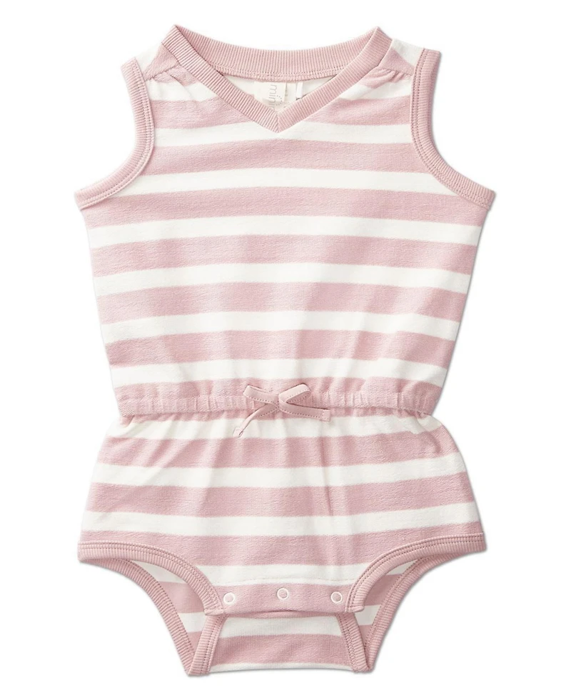 MeMoi Baby Girls Terry Striped Romper