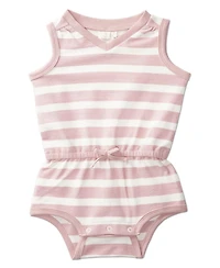 MeMoi Baby Girls Terry Striped Romper