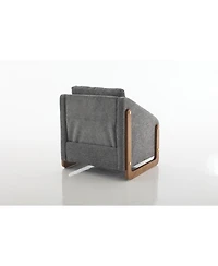 Streamdale Modern Chenille Armchair with Wooden Frame