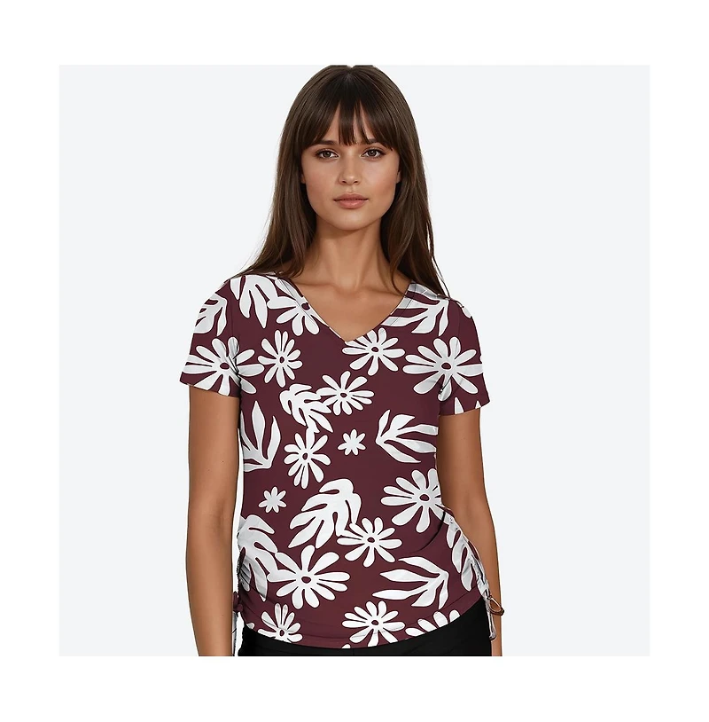 Calypsa Women's V-Neck Adele Swim Top