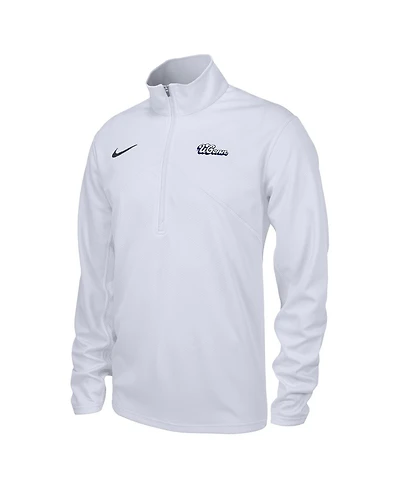 Nike Men's White UConn Huskies Vault Training Performance Quarter-Zip Jacket