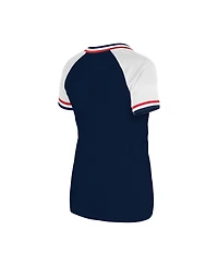 New Era Women's Navy Minnesota Twins Gameday Raglan V-Neck T-Shirt