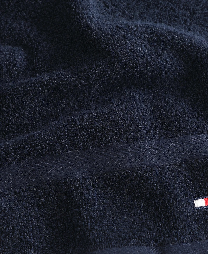 Tommy Hilfiger Home Modern American Solid Cotton Washcloth, 13" x