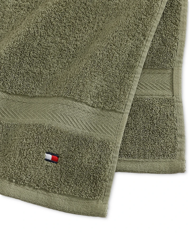 Tommy Hilfiger Home Modern American Solid Cotton Hand Towel, 16" x 26"