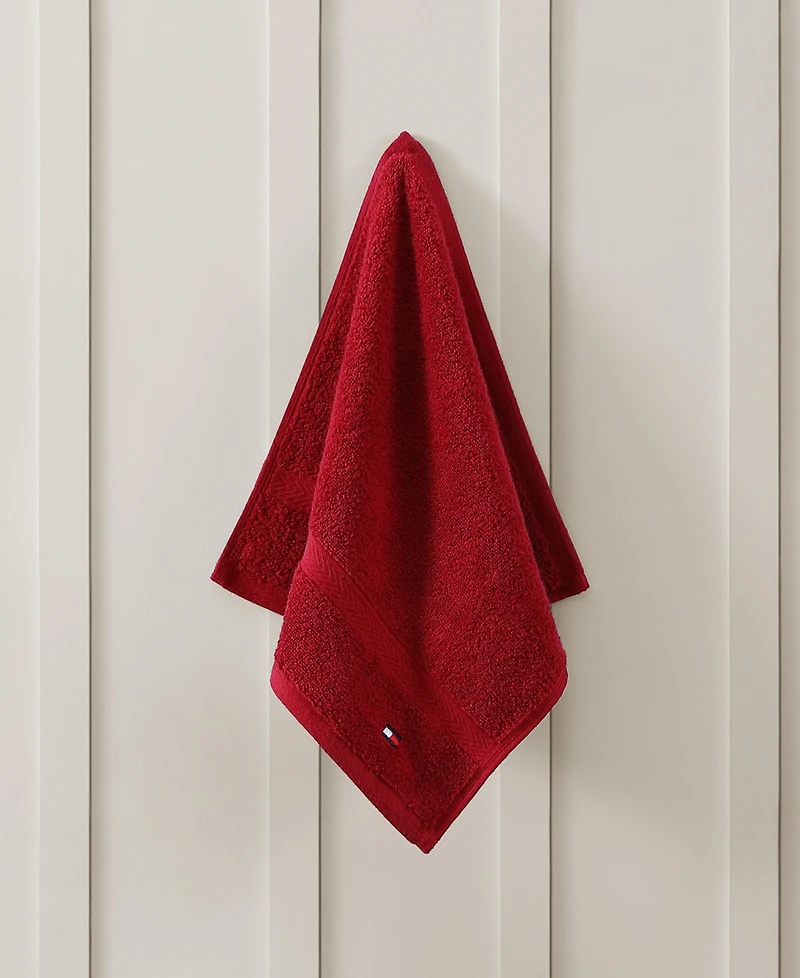 Tommy Hilfiger Home Modern American Solid Cotton Hand Towel, 16" x 26"