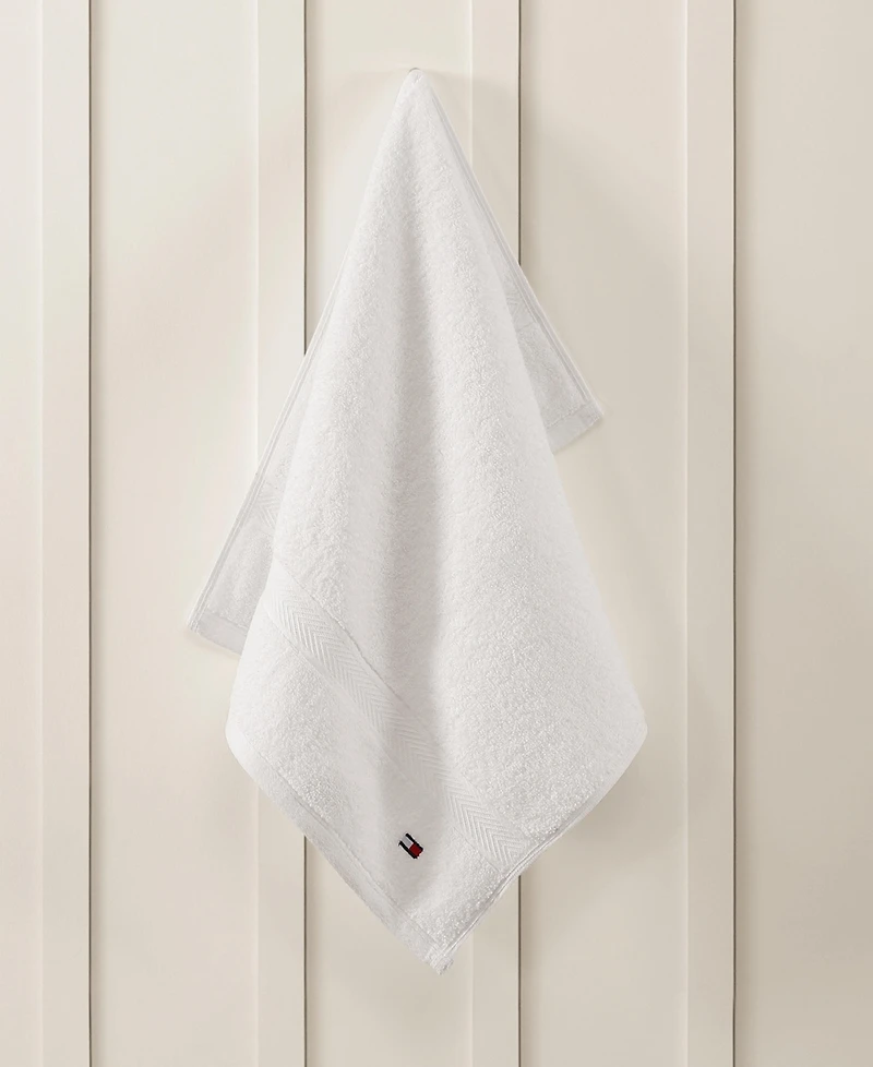 Tommy Hilfiger Home Modern American Solid Cotton Hand Towel, 16" x 26"