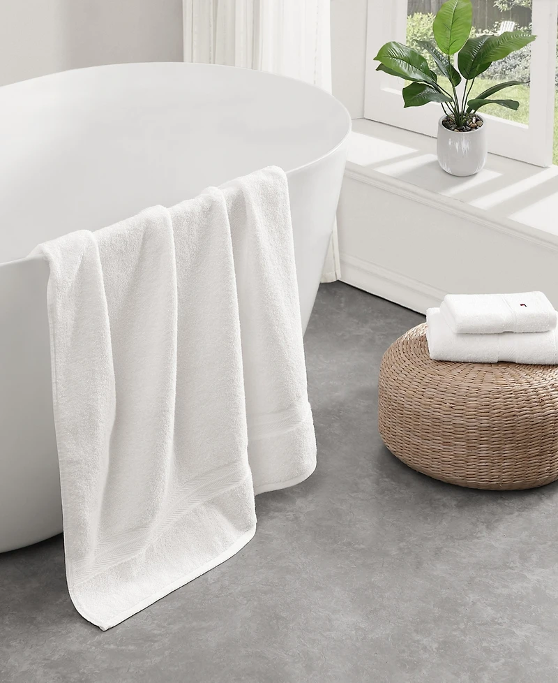 Tommy Hilfiger Home Modern American Solid Cotton Bath Towel, 30" x 54"