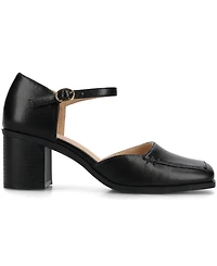 Journee Collection Women's Evangeline Stacked Heel Pumps