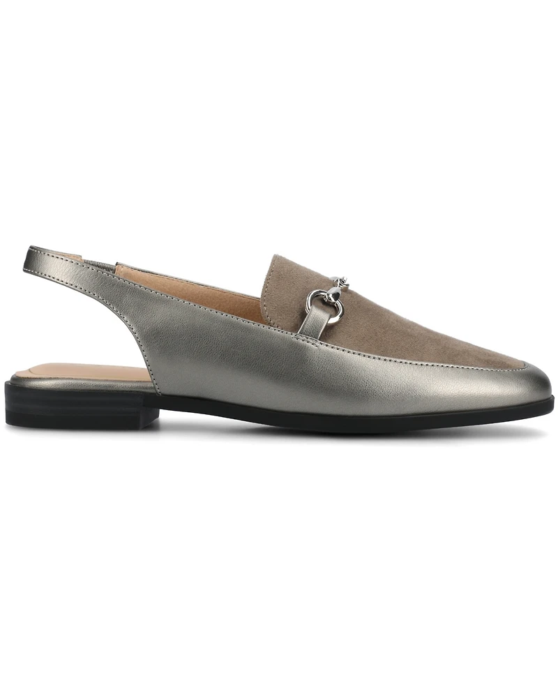 Journee Collection Women's Lainey Square Toe Slingback Loafers