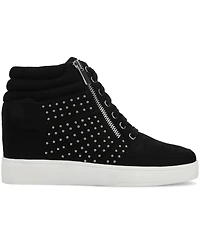 Journee Collection Women's Clarity Round Toe Comfort Wedge Sneakers