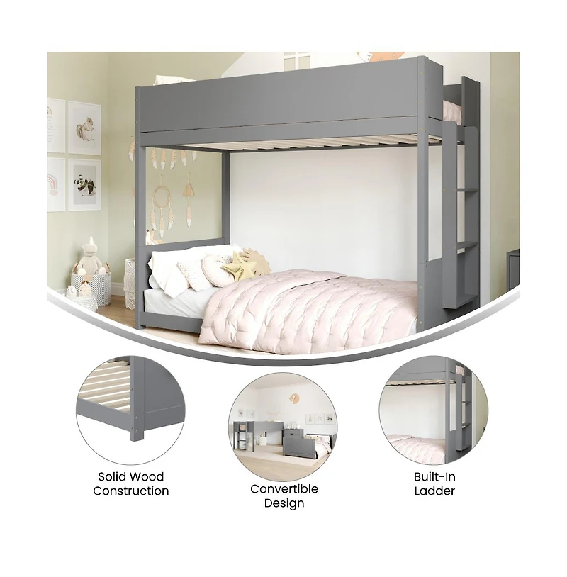 Samuel Kids Bunk Bed With Convertible