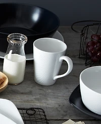 Noritake Colorscapes White-on-White Dune 4-Pc. Coupe Place Setting
