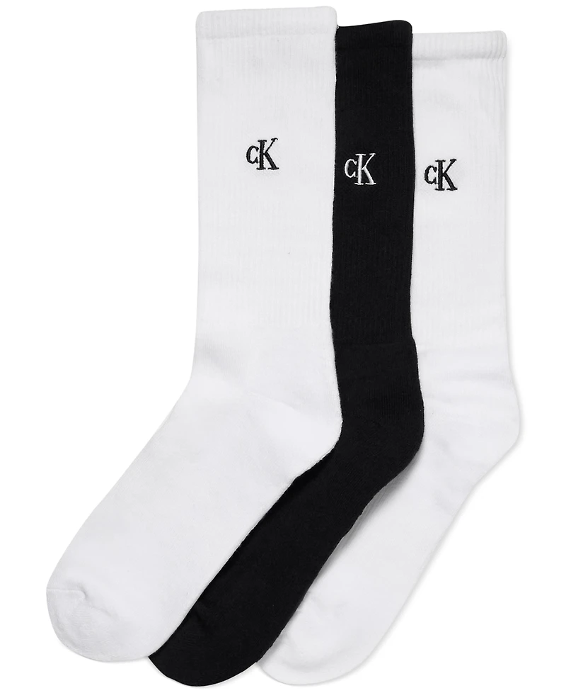 Calvin Klein Men's Cushioned Crew Socks, 3-Pack