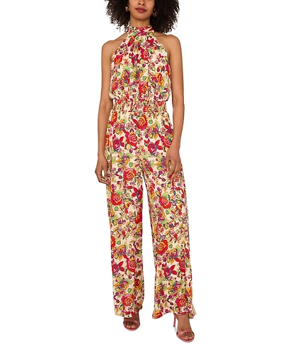 Vince Camuto Women's Halter Smocked-Waist Jumpsuit
