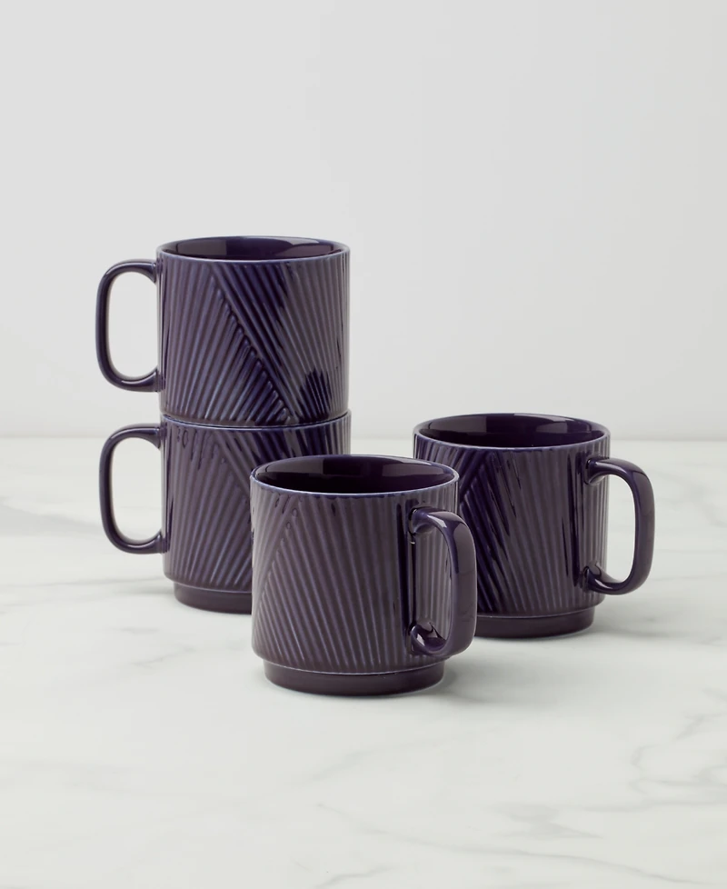 Lenox Modulus Textured Mugs, Set of 4