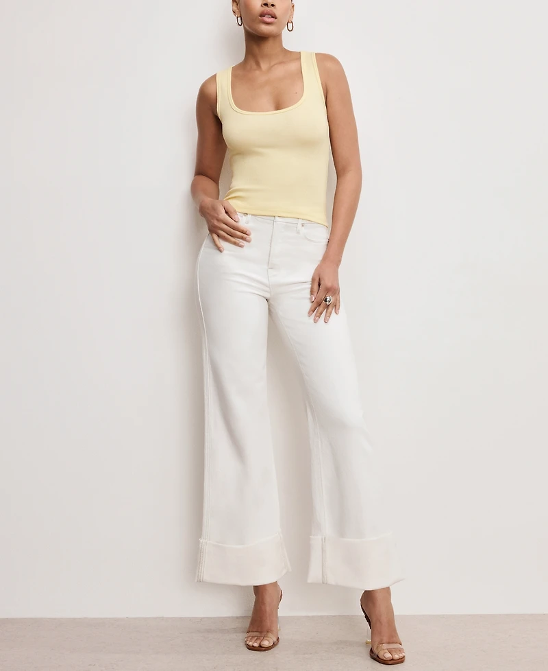 Good American Women's Micro-Rib Tank Top