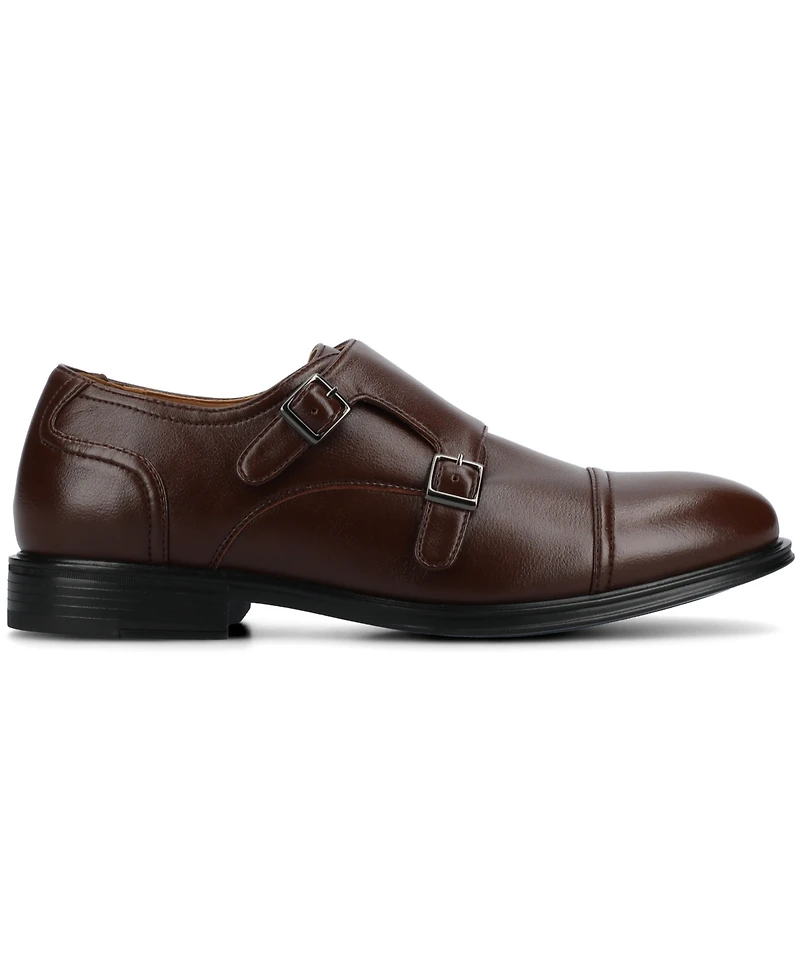 Vance Co. Men's Dillon Comfort Double Monk Strap Dress Shoe