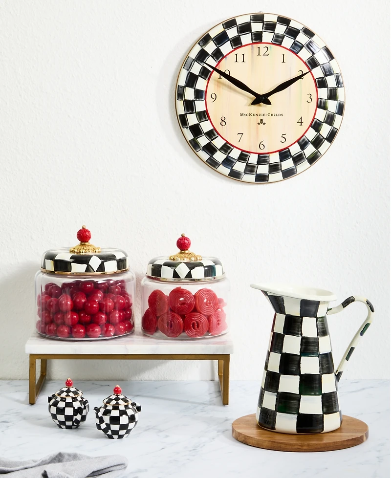 Mackenzie-Childs Courtly Checks Teapot Salt & Pepper Set