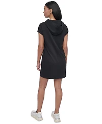 Dkny Sport Women's Roll-Sleeve Hooded Sneaker Dress
