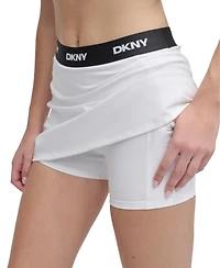 Dkny Sport Women's Logo-Waistband Balance Compression Skort