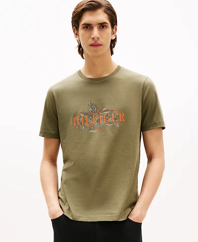 Tommy Hilfiger Men's Tropical Floral Logo T-Shirt