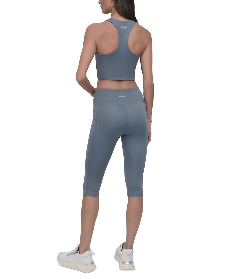 Dkny Sport Women's Balance Compression High-Waist Capri Pants