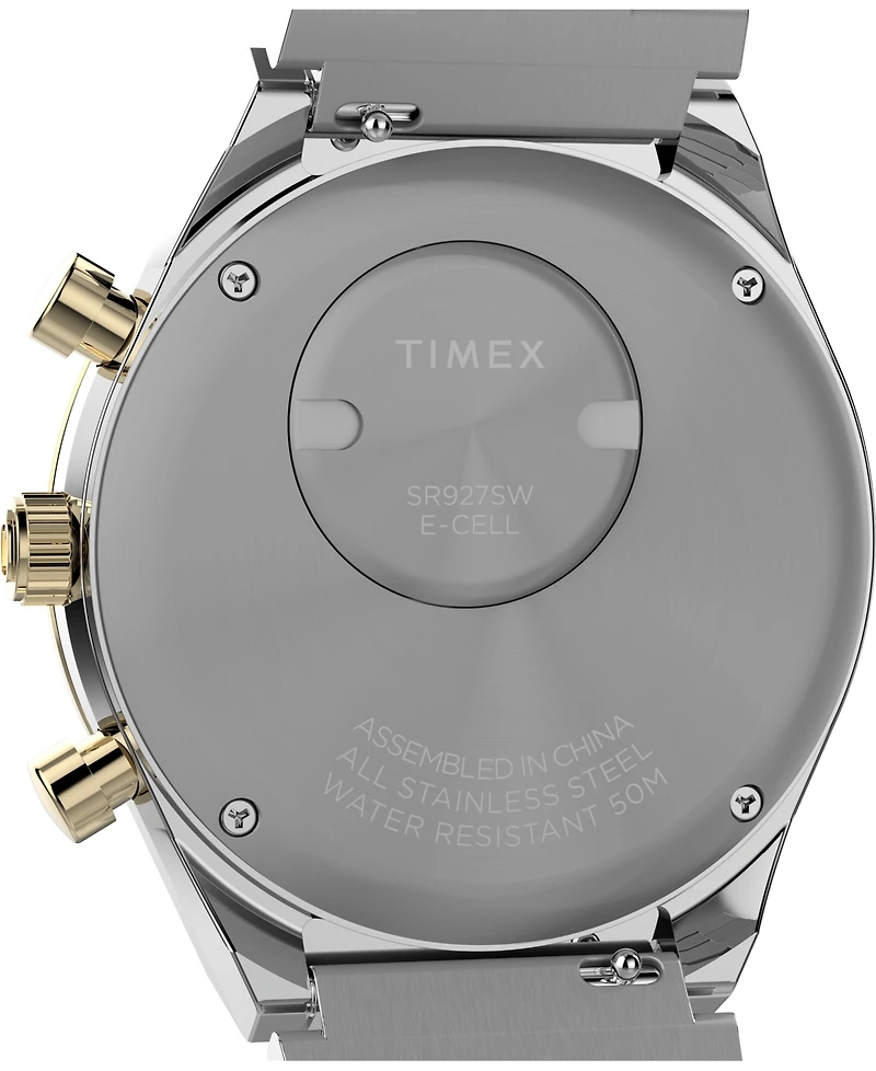 Timex Men's Analog Two-Tone Stainless Steel Watch, 40mm