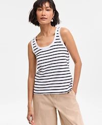 On 34th Women's Cotton Striped Scoop Tank Top