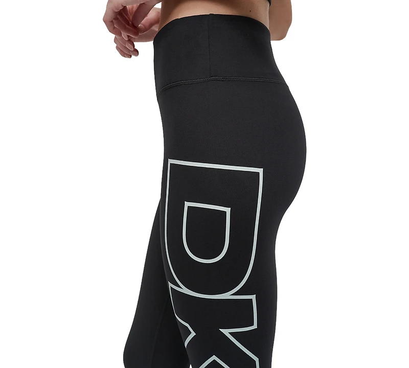 Dkny Sport Women's Exploded-Logo Stretch 7/8 Leggings