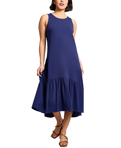 Jones New York Women's Sleeveless Ruffle High-Low Midi Dress