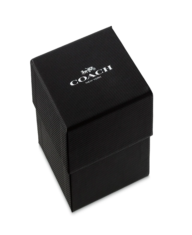 Coach Women's Cass Gold-Tone Stainless Steel and Leather Strap Watch