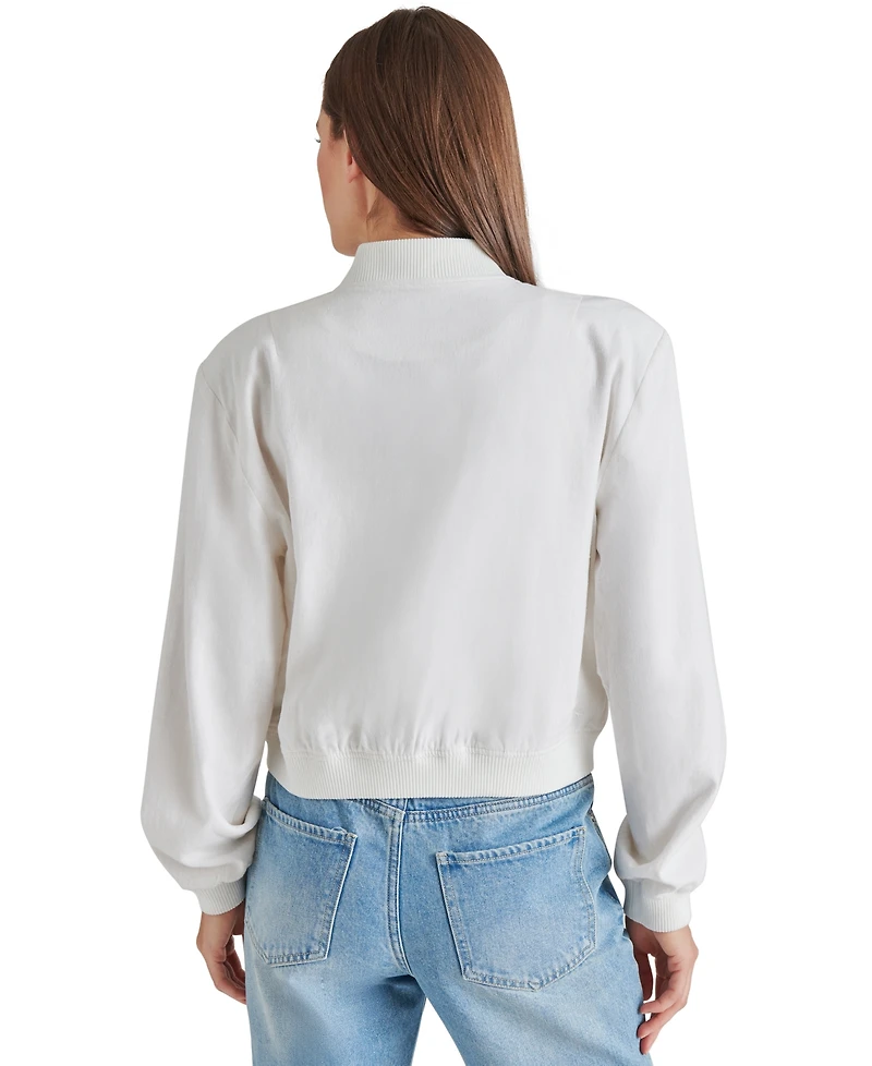 Steve Madden Women's Ardine Linen-Blend Bomber Jacket